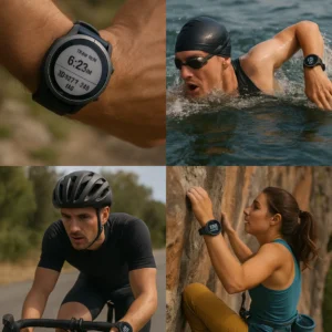 Different outdoor activities being done for the what is a gps watch testing and review.