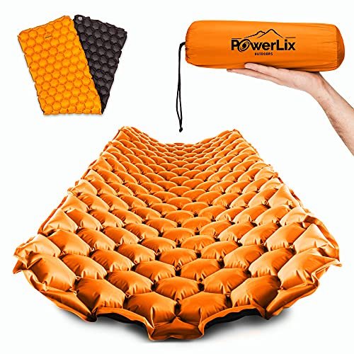 POWERLIX Ultralight Inflatable Sleeping Pad - Air Mattress for Camping, Backpacking