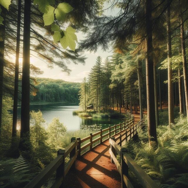 The Island trail at the Ludington State park hiked by Outdoor Tech Lab