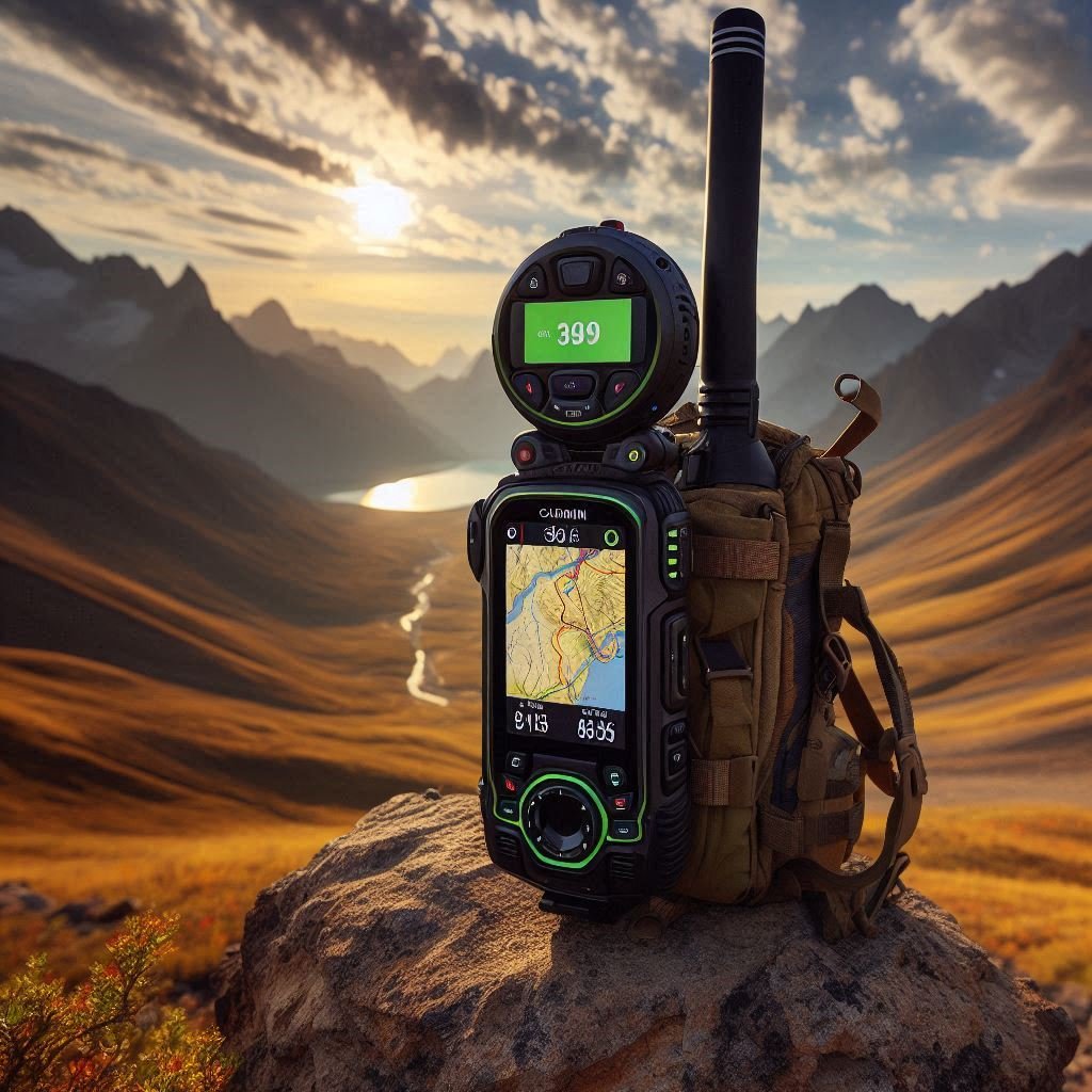 Top satellite communicators in the world for 2025. Device on display in the mountains.