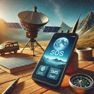 Satellite phones showing sos ability in the outdoor tech lab test