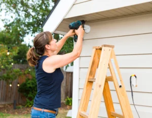 Best outdoor security camera installation process showing proper mounting techniques"