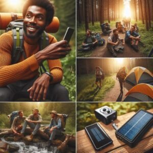 modern sustainable outdoor gear being used while backpacking in the wilderness