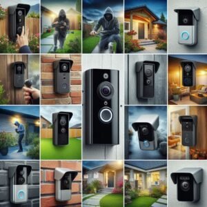 Images of different uses for modern outdoor security cameras