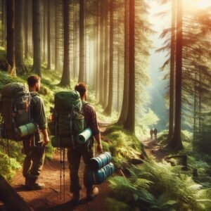 Two hikers with ultralight backpacking gear for our review
