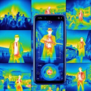 Mobile image depicting a smartphone shot using a fluke thermal camera on android device