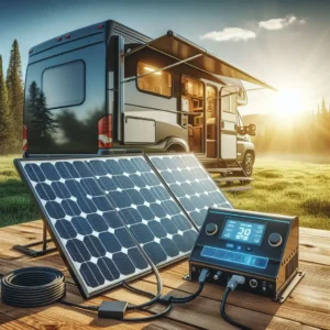 Best EcoFlow power stations with solar charging - RIVER 2 Pro being recharged by portable solar panels for off-grid adventures