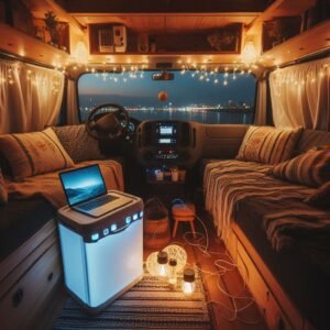 RV life powered by high-capacity portable power station for off-grid living