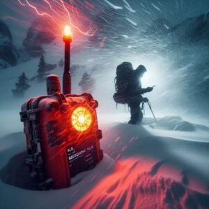 Emergency off-grid communication with personal locator beacon in winter