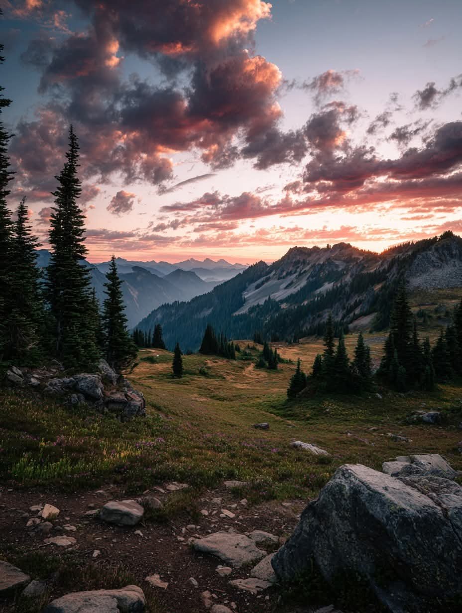 Amazing mountain view while testing off-grid communication devices doing ultralight backpacking.