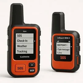 Garmin inReach vs ZOLEO side-by-side size and feature comparison for satellite communicators