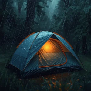 Wet weather camping tent image for outdoor tech lab testing and review