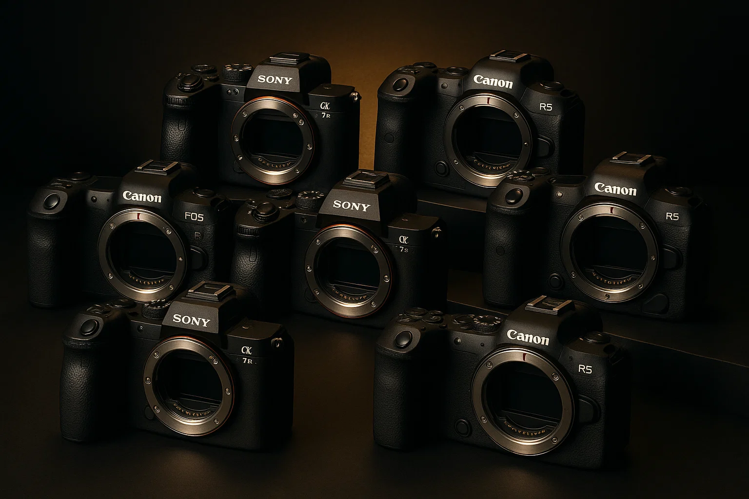 Best mirrorless camera 2025 comparison featuring Canon R5 and Sony Alpha models for expert review by Outdoor Tech Lab team.