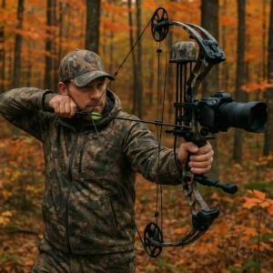 Field testing deer hunting gear in Northern Michigan wilderness during hunting season