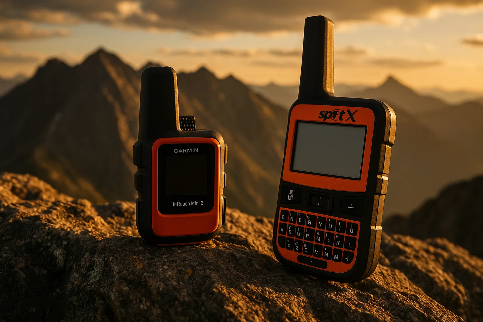 Garmin inReach vs SPOT satellite communicators comparison on mountain summit - 2025 Outdoor Tech Lab expert review