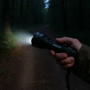 Philips tactical flashlight field testing in Northern Michigan wilderness conditions by the Outdoor Tech Lab team.