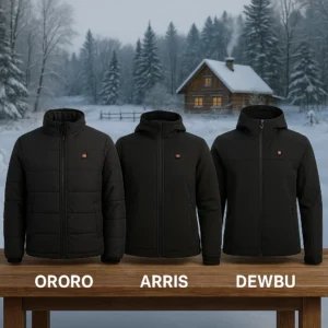 Best cold weather gear Michigan heated jacket comparison featuring top-rated winter clothing brands