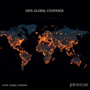 Iridium satellite network global coverage map for Garmin inReach Mini 2 worldwide communication