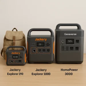 Jackery portable power station size comparison - choose based on your portability needs