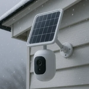 Solar security cameras performance in winter and cloudy weather for Outdoor Tech Lab testing