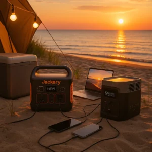 Jackery and EcoFlow power stations in real camping use comparison