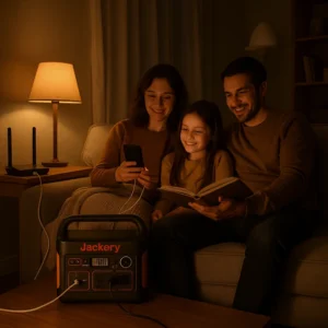 Jackery power station for home emergency backup power