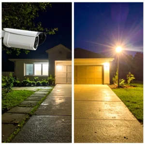 Night vision comparison solar security camera footage REOLINK vs AOSU testing ny Outdoor Tech Lab