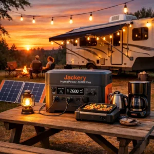 Jackery HomePower 3600 Plus RV and camping power solution - run AC, lights, appliances off-grid