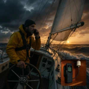 Maritime emergency backup: Satellite phone communication for offshore sailing beyond VHF radio range