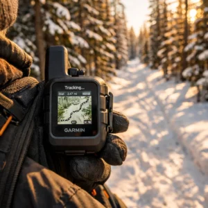 Garmin inReach Mini 3 Plus review field testing in Northern Michigan winter backcountry hiking conditions by Outdoor Tech Lab.