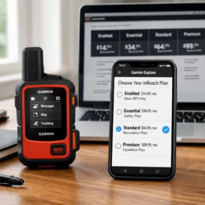 Garmin inReach satellite subscription plans compatible with Mini 2 and Mini 3 models