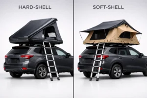 Best rooftop tents comparison hard-shell versus soft-shell design differences