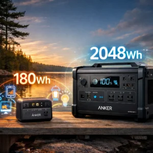 Visual showing how most outdoor trips use only 180Wh vs large power station overcapacity