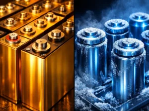 LFP vs Sodium-Ion battery chemistry comparison for portable power stations — cold weather performance chart