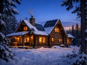 solar security camera for remote cabins — full off-grid cabin security setup field tested by Outdoor Tech Lab in Northern Michigan winter