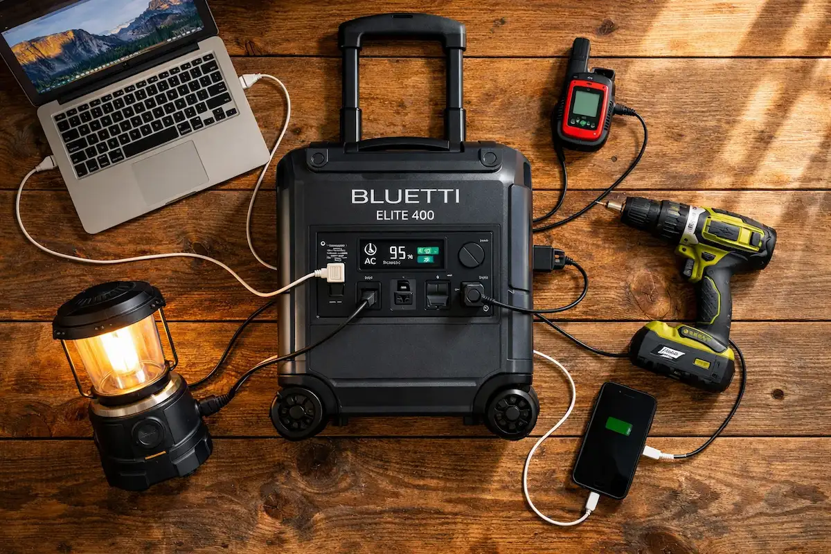 BLUETTI Elite 400 review verdict — whole cabin home backup power running refrigerator and essentials Northern Michigan 2026